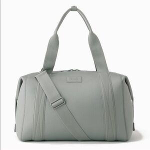 Dagne Dover Landon Large Carryall Satchel Duffle Bag, 16.5" in Sage (Gray)